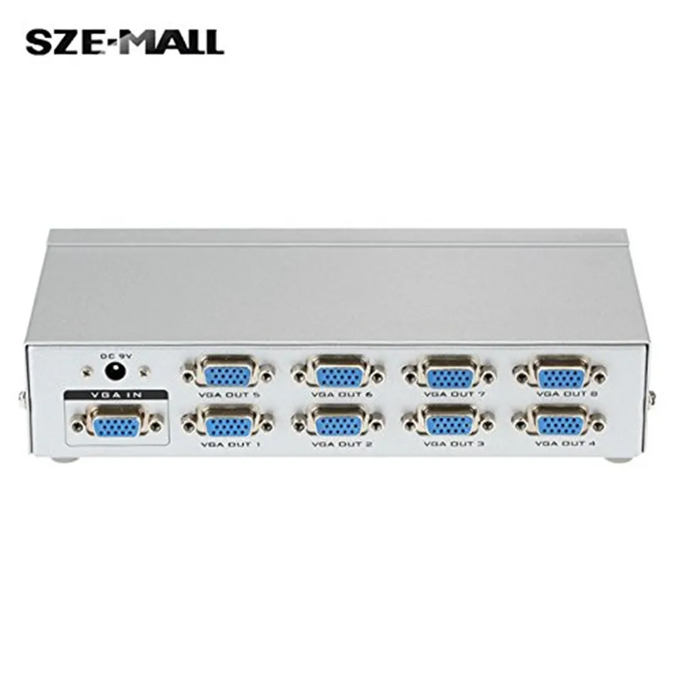 

MT-VIKI Maituo 500Mhz VGA Video Splitter Distributor Duplicator 1 In 8 Out for large widescreen LCD Monitor Projector mt-5008