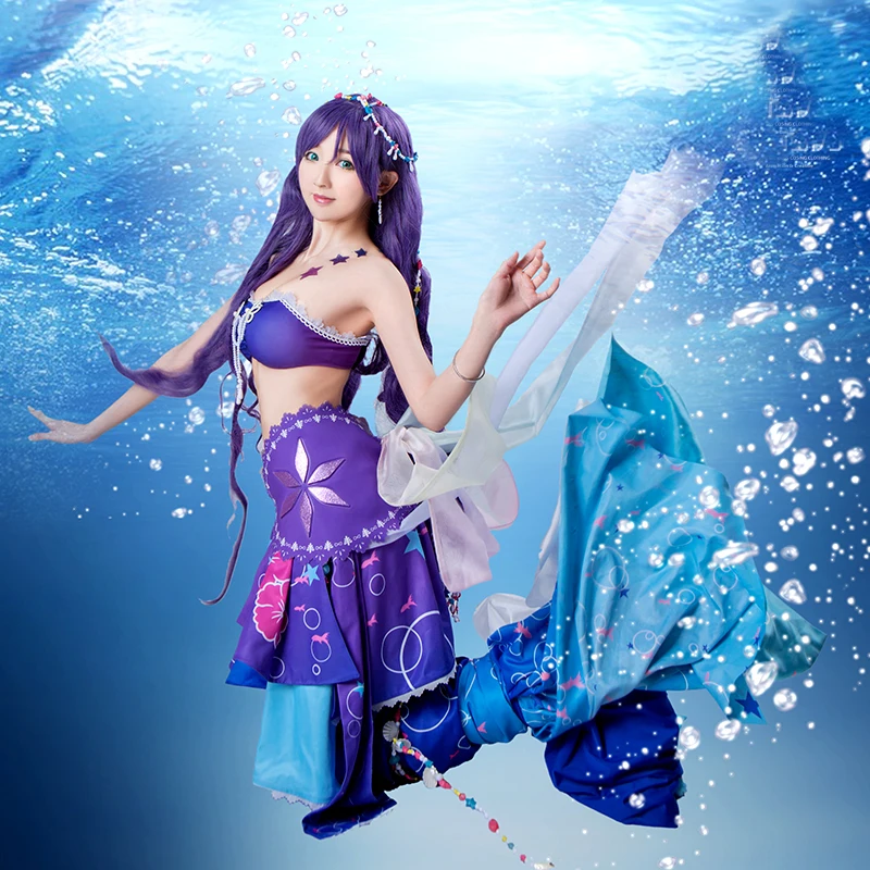 Anime Cosplay Costume Umi Sonoda Cosplay Love Live! School Idol Project Awakening Mermaid ASCOSING Idolized Costume (7)