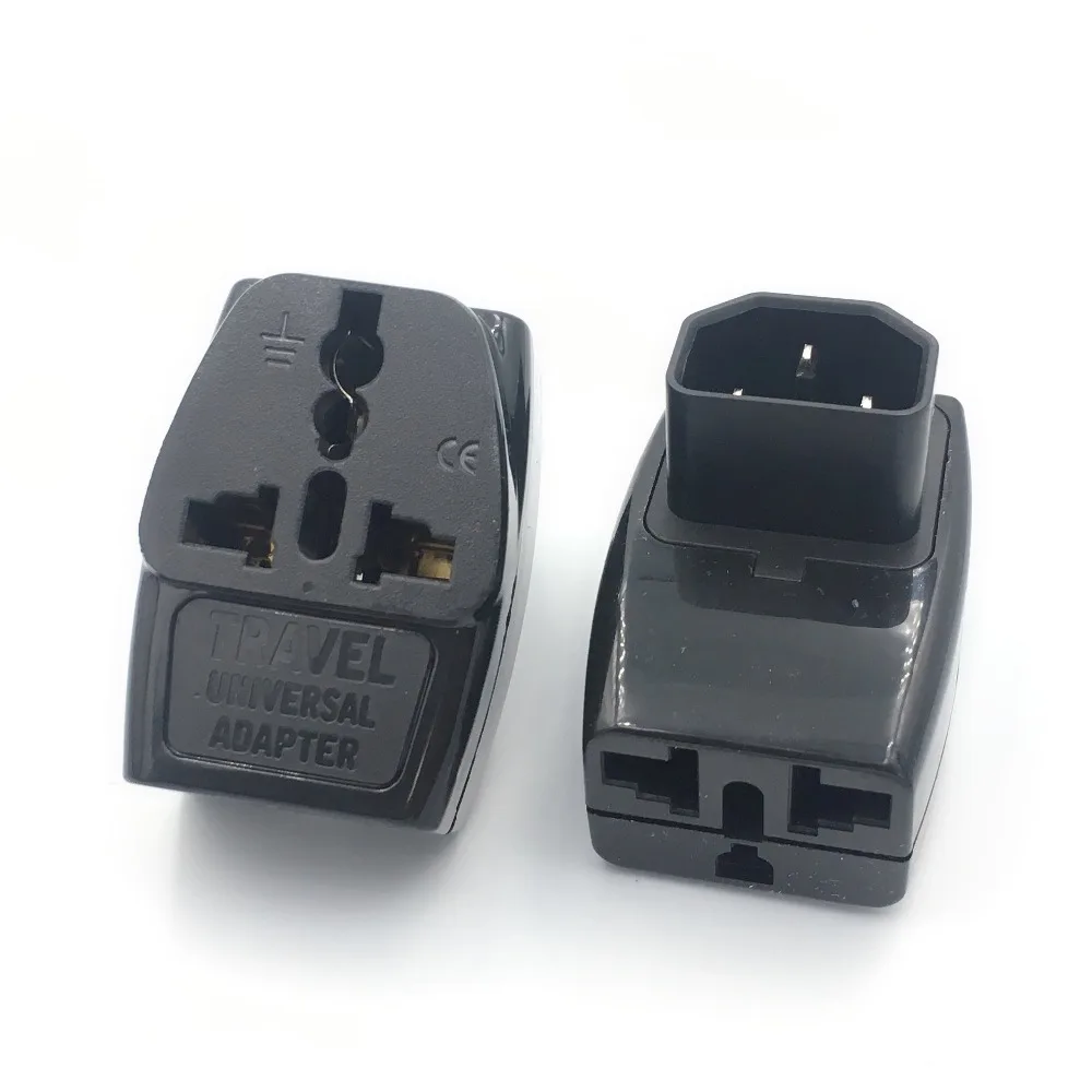 

2018 Balck 3 in 1 IEC 320 C14 Male to C13 Female Power Adapter PDU/UPS C13 Universal Female AU/US/UK/EU special conversion plug