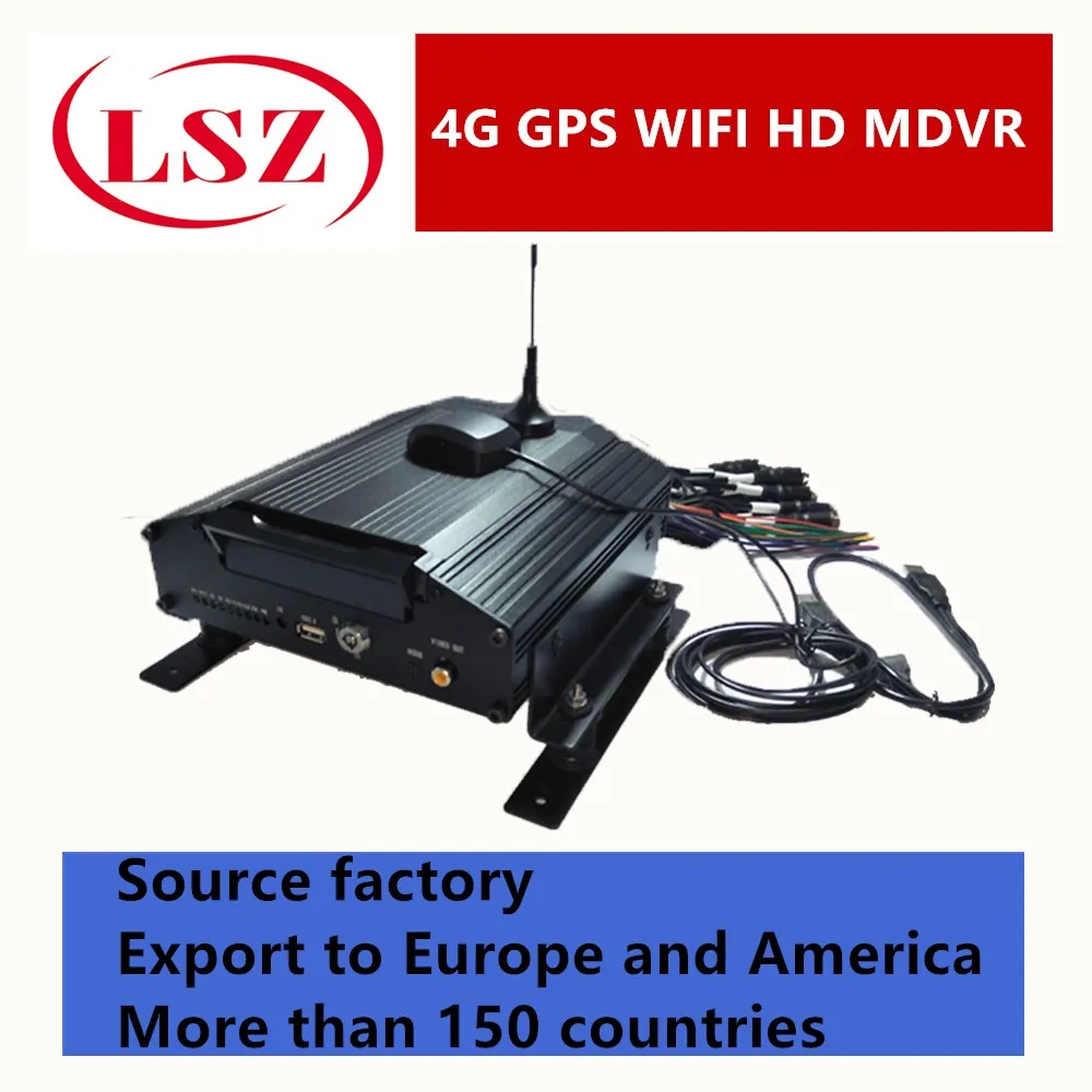 В Горошек Оптовая Продажа 8-канальный автомобильный видеорегистратор 4 г/gps/WI-FI удаленного позиционирования и мониторинга поддержка