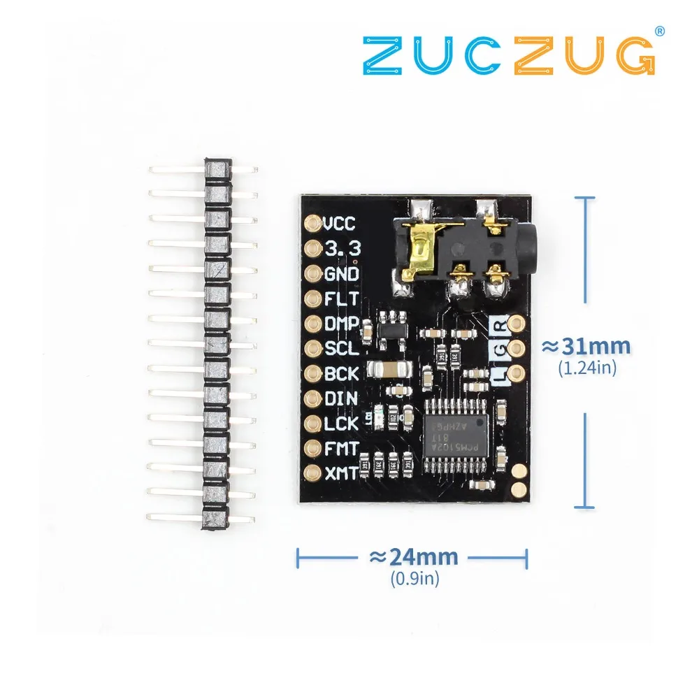 Новый PCM5102A DAC звуковая карта плата pHAT 3 5 мм стерео разъем 24 бит цифровой аудио