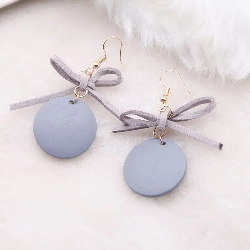 

e0470 butterfly tie material wood pendant earring for women classic jewelry accessories Bijoux Femme