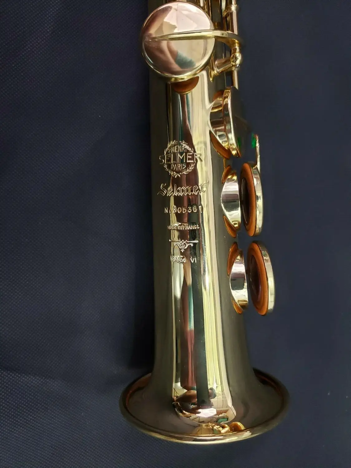 

95% copy French Selma mark VI Soprano saxophone Electrophoresis gold professional soprano sax saxofone With case mouthpiece