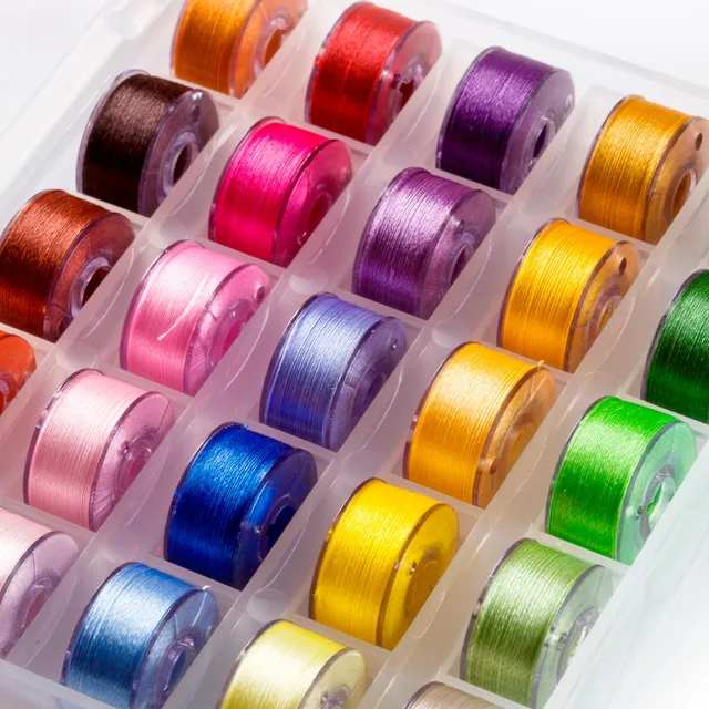 25 prewound bobbins size a class 15 machine embroidery thread janome bobbins size