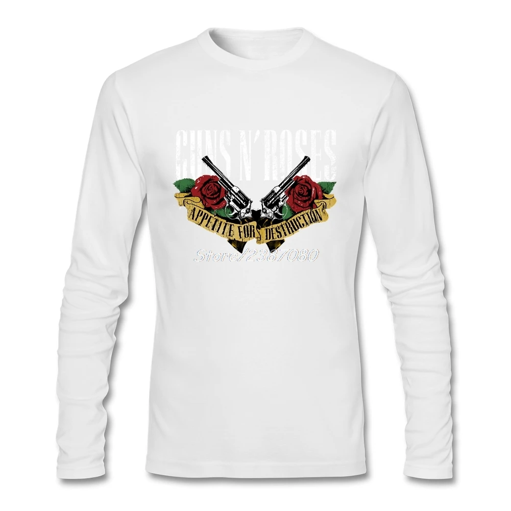 Guns N Roses футболка с длинным рукавом на заказ футболка мужская Pp Harajuku Хлопок Crewneck футболки