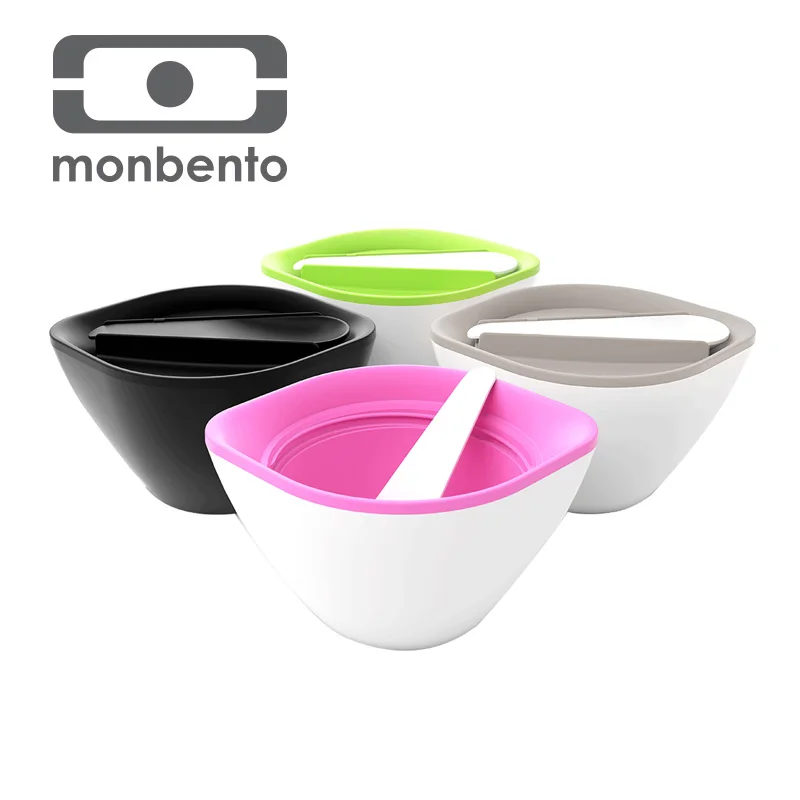 Monbento Colorful Double Bowl With Lid Sealed Plastic Microwave Lunch