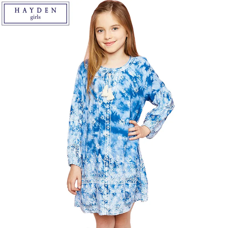 HAYDEN Girls Vintage Floral Dress 2017 Spring Children Dresses Print ...