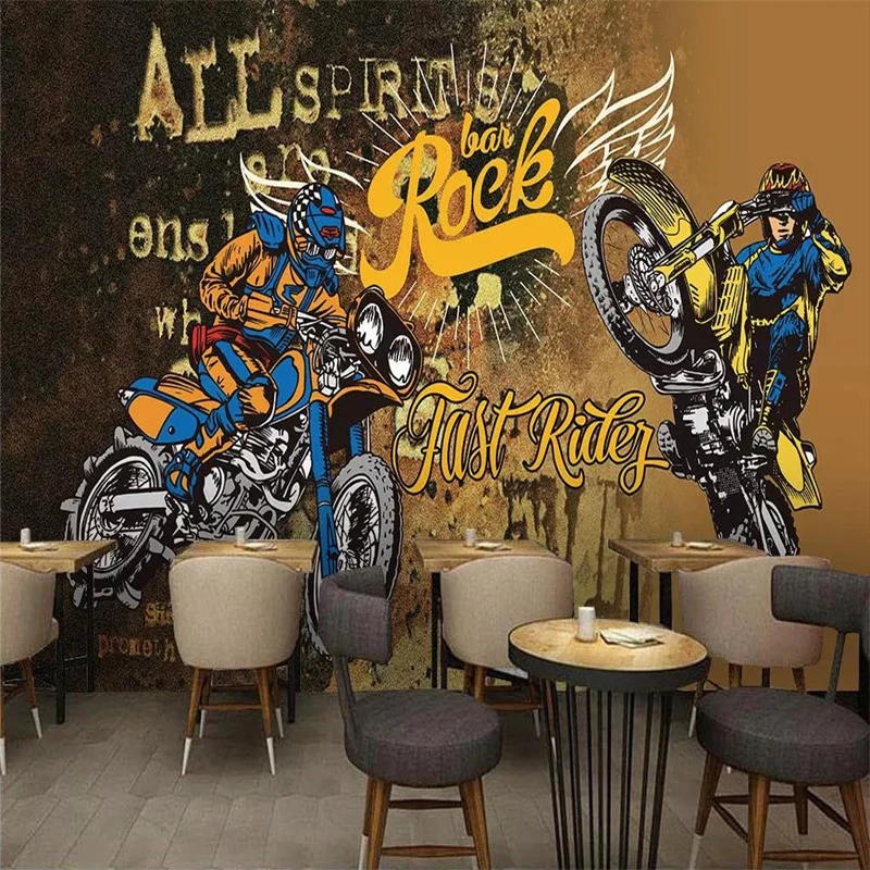 

Custom 3d wallpaper mural hand-painted graffiti background wall high-grade waterproof material