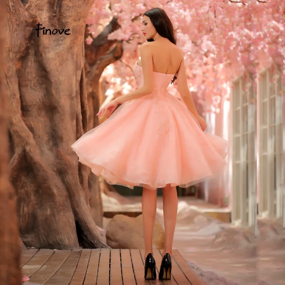 Finove Pink A Line Cocktail Dress 2020 