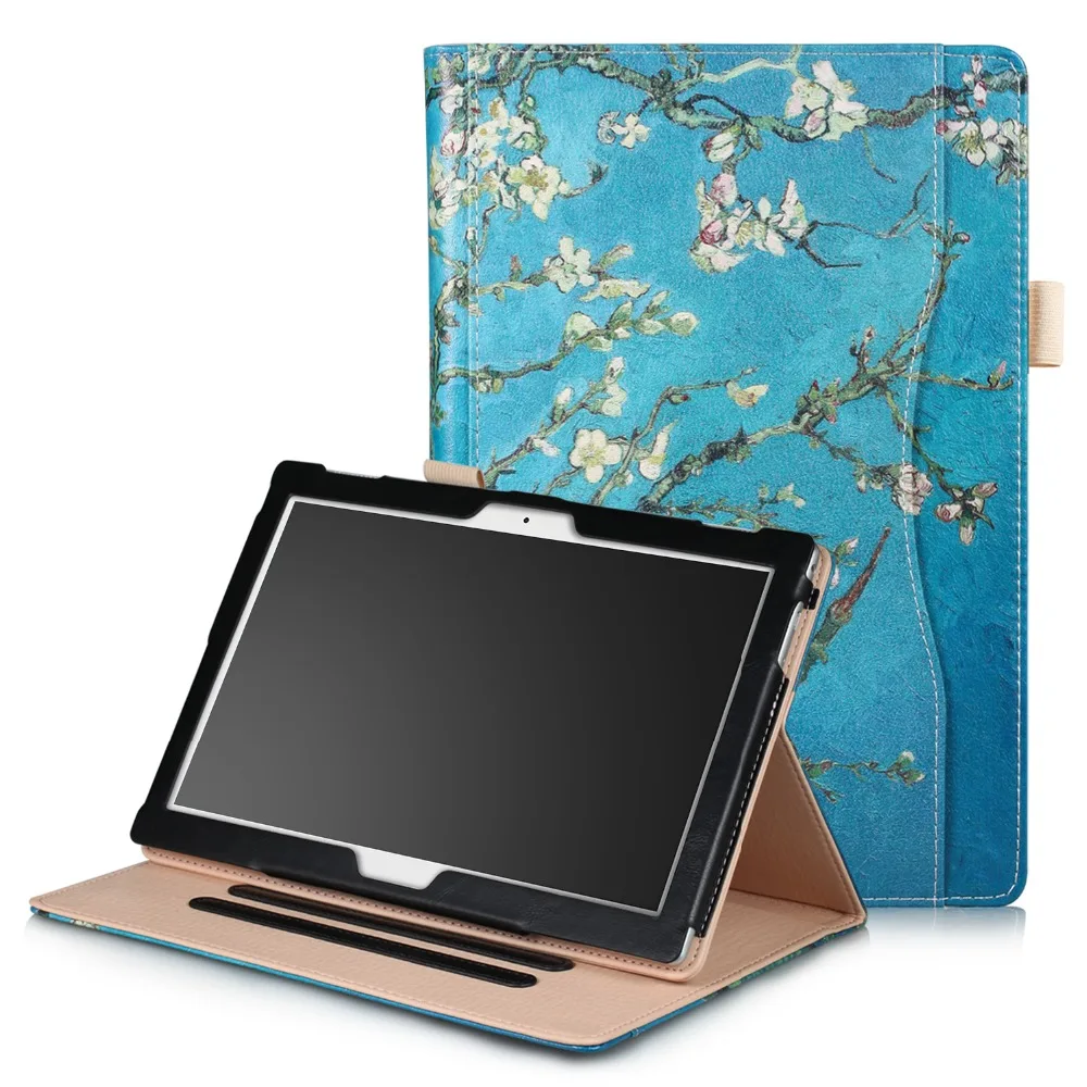 Роскошный кожаный чехол-пудра с витамином Е-подставкой для lenovo TAB 4 10 Plus TB-X704N \ F 360 градусов защитный смарт-чехол