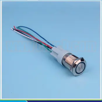 

SET108 Aliexpress/Ebay/Amazon 16mm IP67 ring led reset metal button switch with harness set 150mm wire