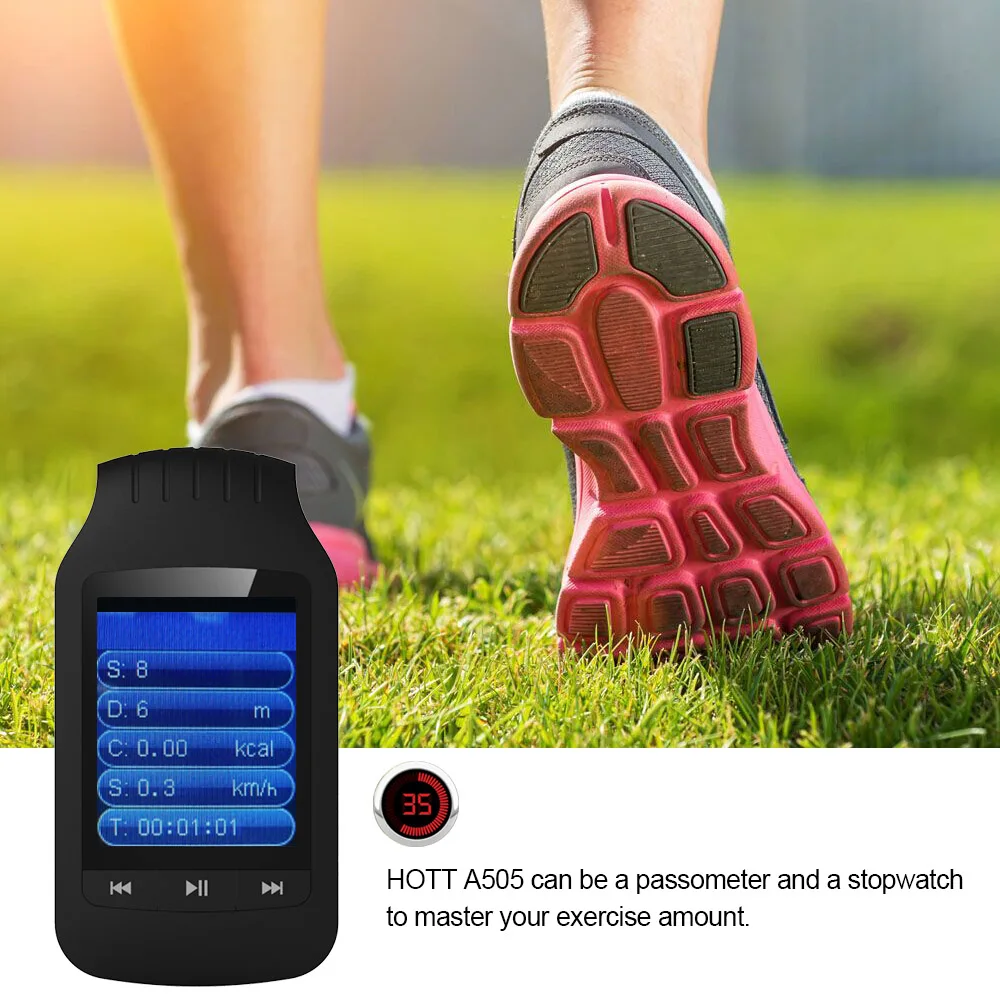 Оригинальный MP3 плеер HOTT 1037 Bluetooth 8 ГБ с зажимом портативный спортивный шагомер FM