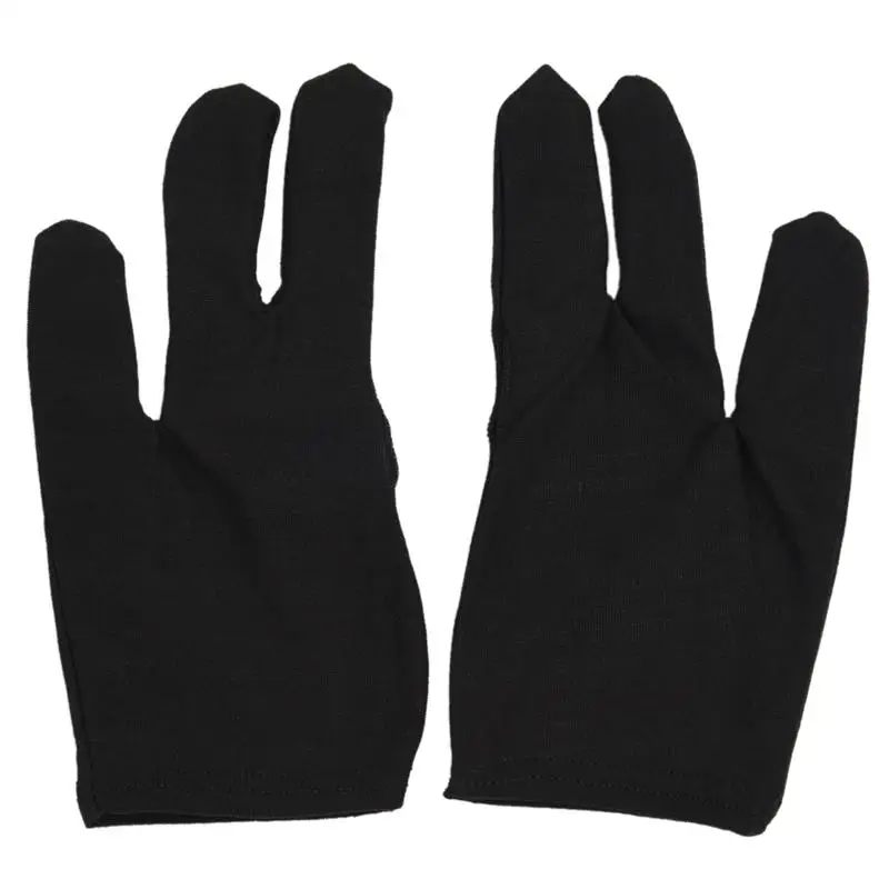 5x3 пальцы перчатки для кия бильярда и снукера, черный