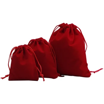 

25Pcs 7x5cm Velvet Drawstring Pouch Bag/Jewelry Bag,Candy Party Holiday New Year Christmas/Wedding Gift P