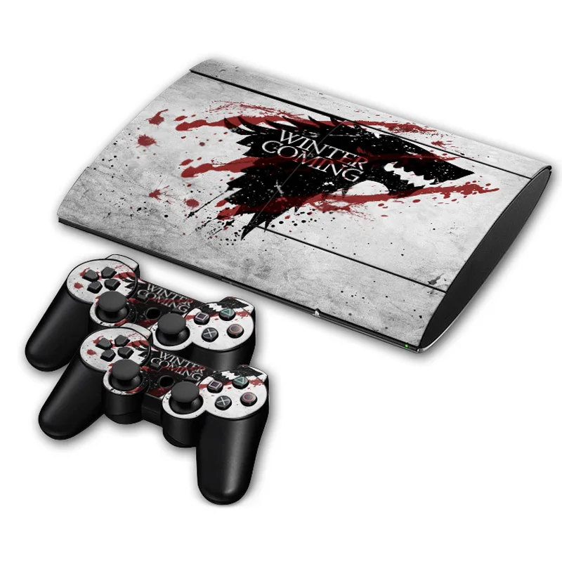Decorative skin sticker For PS3 Super slim 4000 Console and 2PCS ...