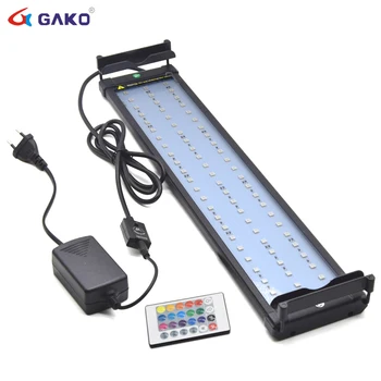 

Colorful Aquarium Fish Tank Lamp Retractable Bracket Light 11W 50-75cm LED Lighting With Remote Control Adjustable Lighting