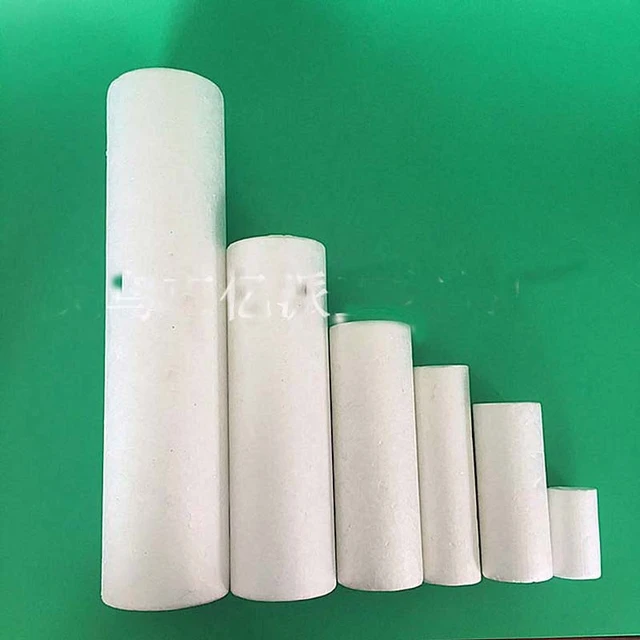 30 Pieces DIY Cylinder Shape Styrofoam Foam Material For Craft 120/90/63mm