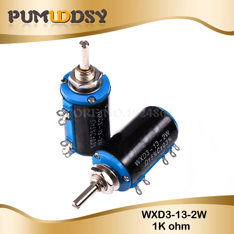 2 шт. WXD3-13-2W 1K ohm WXD3-13 2W Поворотный многооборотный потенциометр с поворотной