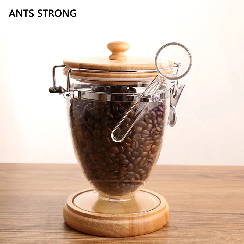 ANTS STRONG Moisture proof coffee beans sealed canister/oak coffee