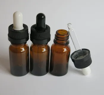 

360 x 10ml Amber Glass Dropper Bottle 10cc Brown Glass Container 1/3oz Glass Essential Oil Bottle With dropper