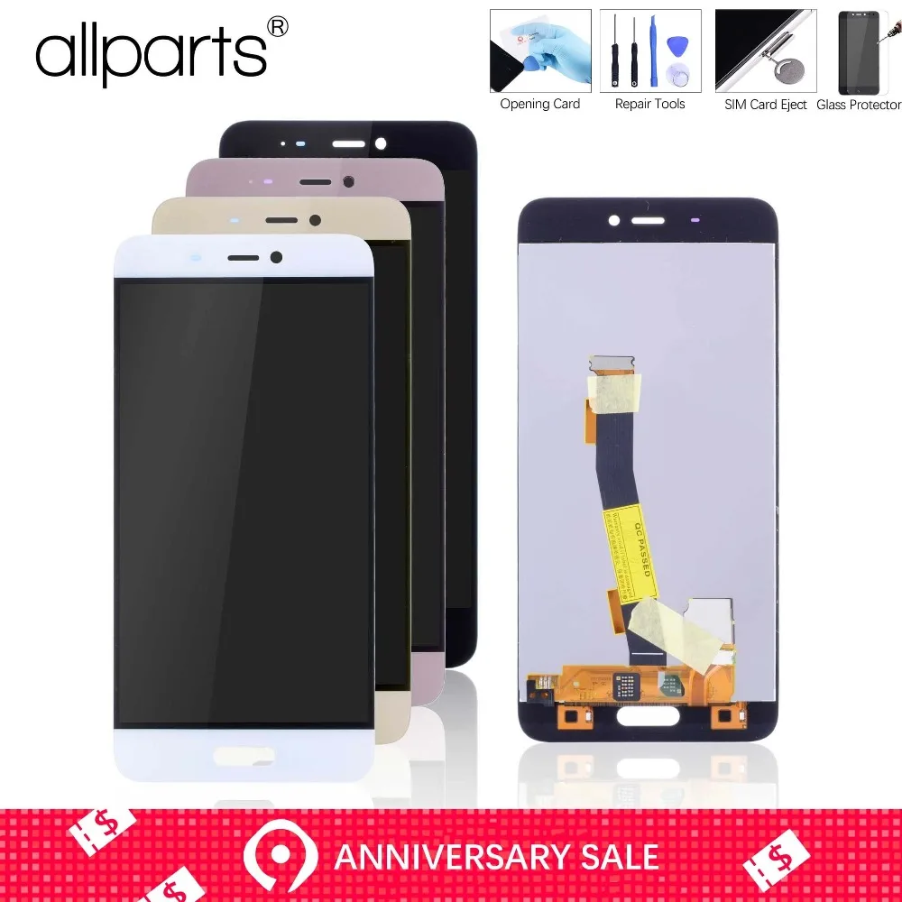 

Display For XIAOMI Mi5 Mi 5 LCD Touch Screen Digitizer Replacement Full Assembly 5.15'' Original Black White Gold