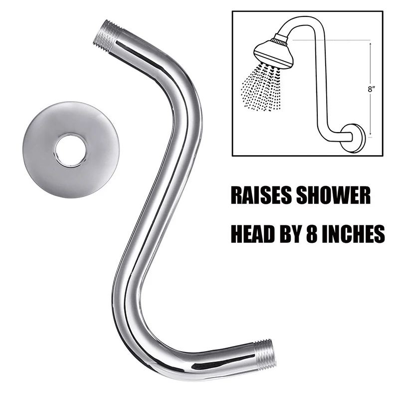 Удлинительные душевые руки из нержавеющей стали s-изогнутые душевые удлинители с гусиной шеей универсальные компоненты для душа