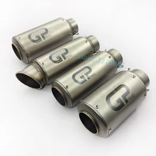 Universal Motorcycle Exhaust Pipe GP Laser Marking Moto Modifide Fit Most Motorbike For Honda Kawasaki Yamaha R6 DUCATI ATV Z250
