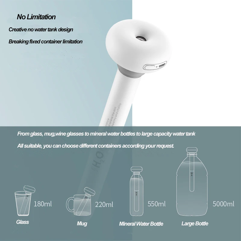 No Limitation Container Portable Air Humidifier Donut Dismountable Humidificador For Car Hotel USB