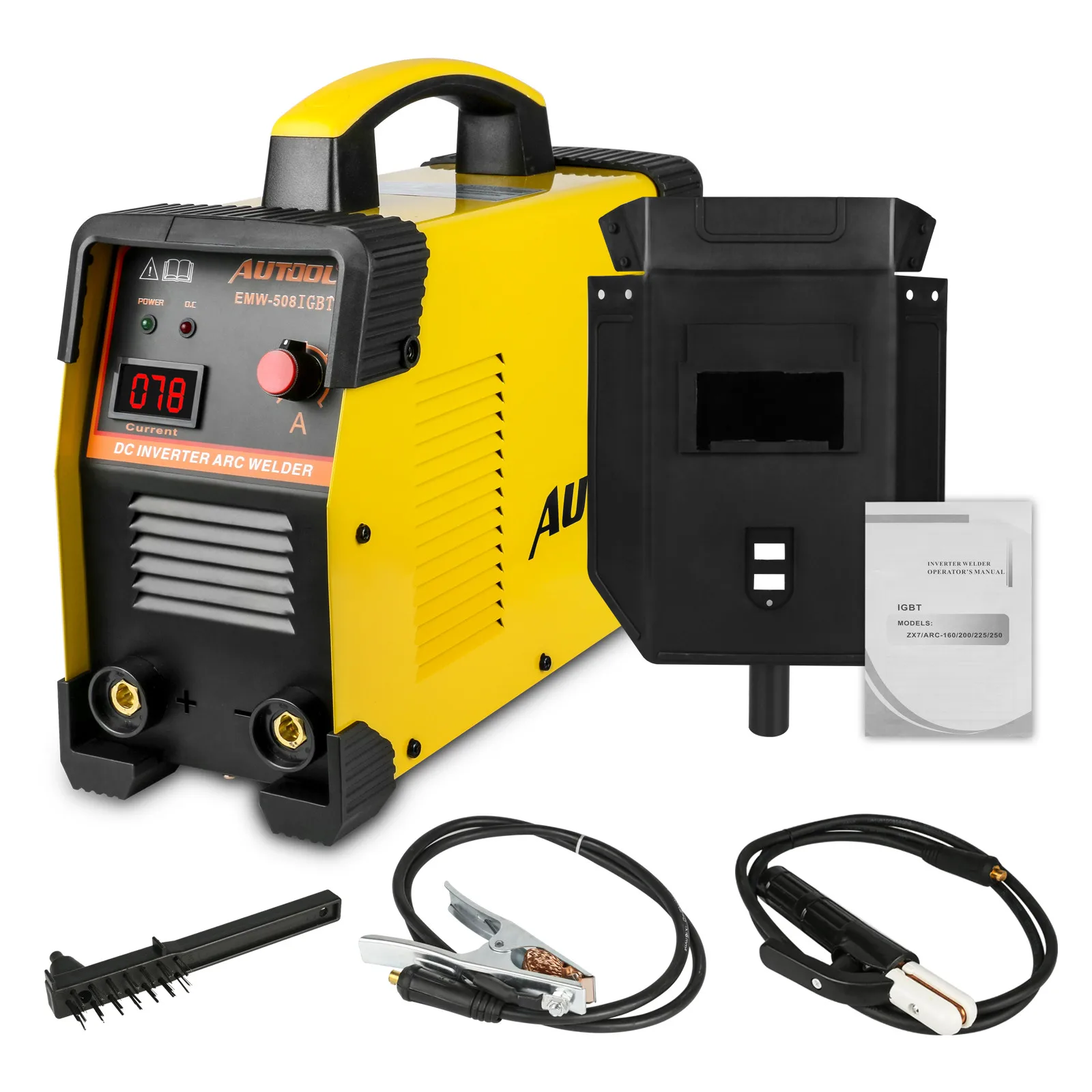 

Mr Cartool EWM-508 Arc Inverter Welder IGB Handheld Intelligent Welding Machine Assembly Support 1/8" Weldings Rod 220V/110V