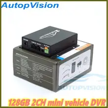 2Ch Мини Автомобильный видеорегистратор для автомобиля/автобуса мобильный автомобильный видео видеорегистратор I/O сигнализация Обнаружение движения черный макс до 128 ГБ sd-карта