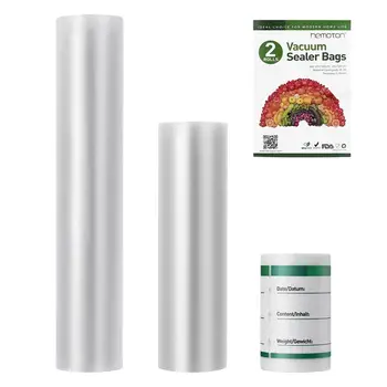 

2 Rolls 5m Food Preservation Bag with 1 Roll of Label Vacuum Sealer Food Storage Container Versatile Cooking Bag Kitchen Utensil