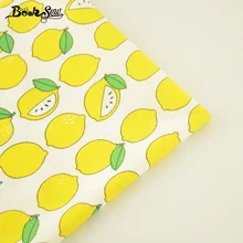 Booksew хлопок саржа Ткань желтых лимонов Дизайн Вышивание ткань кровать Лист квилтинга Tecido для DIY Лоскутная Скрапбукинг