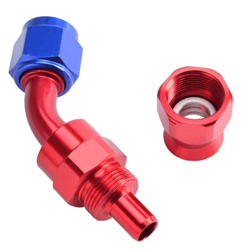 AN6 Fitting Straight Swivel Fuel Line Hose End Fitting Adaptors 6AN Black Red
