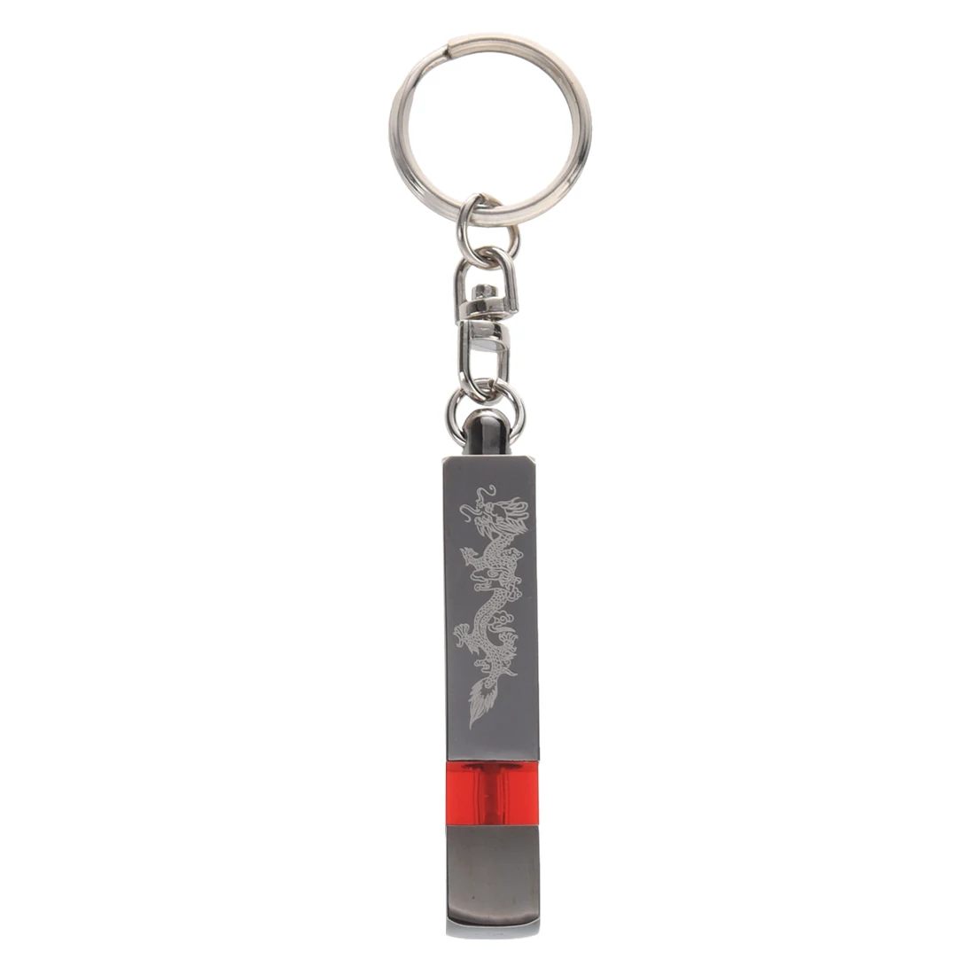 

Dragon Print Red Grey High Voltage Anti-Static Keychain Car Static Eliminator Discharger