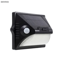 DONWEI Открытый водонепроницаемый IP65 RGBW светодиодный светильник на солнечной батарее датчик движения Ночной автоматический вкл/выкл настенный светильник для крыльца сада двора забора