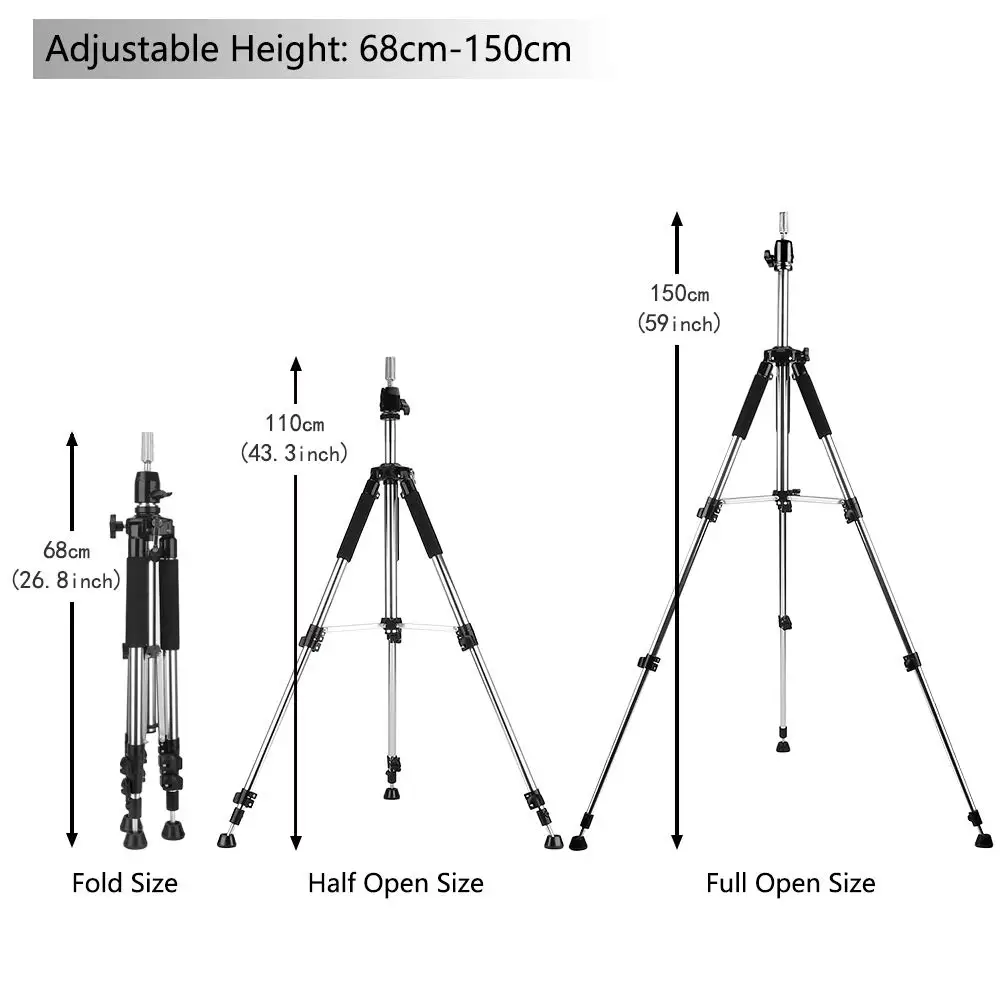 Штатив подставка Расширенная алюминиевая регулируемая Парикмахерская голова для косметолога держатель для париков манекен голова или