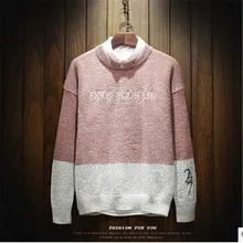 2017 new sweater embroidery flower Korean men’s day sweater O collar long sleeve men’s clothing fight heart birds