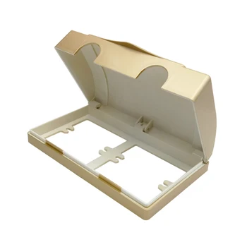 

2pcs 86 Type Two Electrical Switch Socket Waterproof Box Panel Protective Cover Plate Champagne Gold Double Split Splash Box