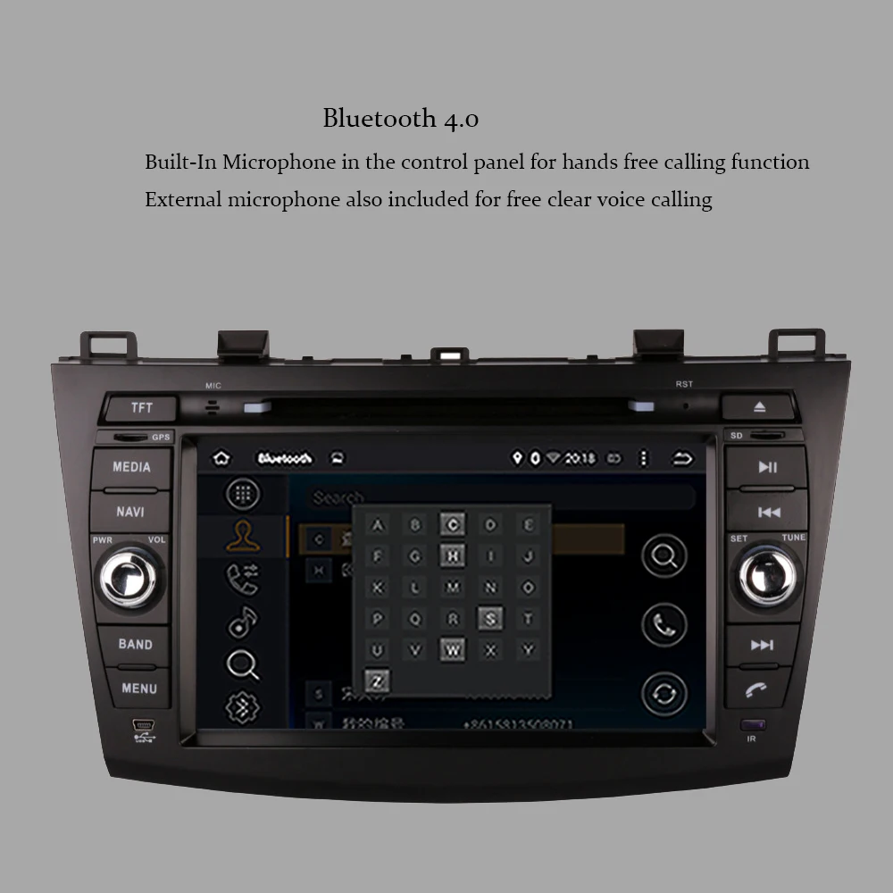 Top Android 9.0 HD Car DVD Player GPS Navigation for MAZDA 3 2010-2012 Radio Bluetooth WIFI 3/4G Rear Camera System Car Radio Player 5