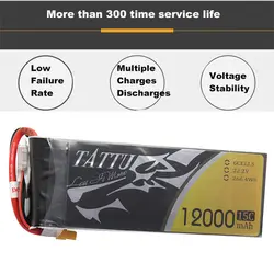 Аккумулятор Tattu 22,2 V 25C 6S 10000mAh 12000mAh 15C16000mAh Lipo с разъемом AS150 для беспилотного дрона