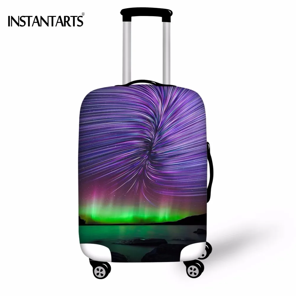 INSTANTARTS Aurora Colorful Light Print Travel Luggage Waterproof Thicken Covers for 18 30 Inch
