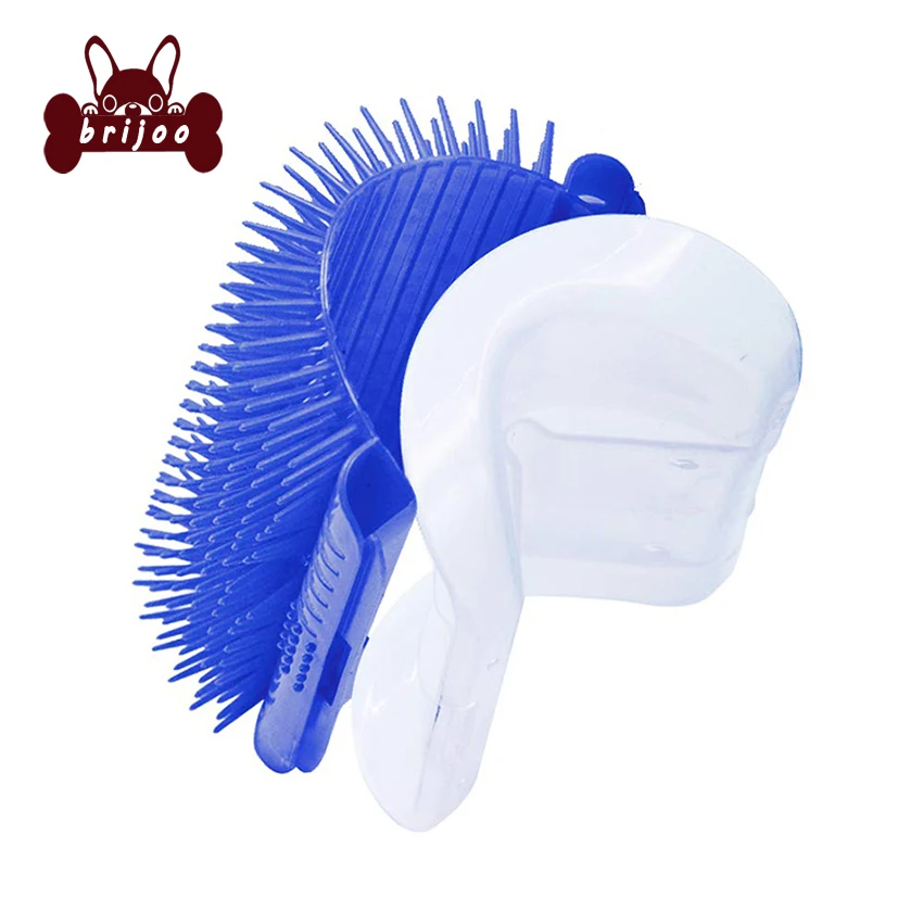 Cat Self Groomer Cat Corner Groomer with Catnip Wall Corner Massage Comb Pet Grooming Brush Perfect Massager Tool for Cats