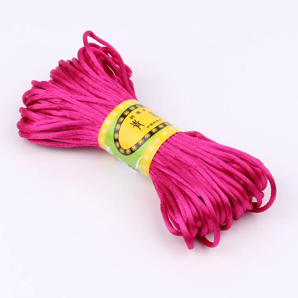 TYRY. HU 20 м/комплект мягкий нейлоновый шнур сплошной канат для изготовления ювелирных изделий браслет ожерелье детская соска цепь аксессуары многоцветный - Цвет: 9