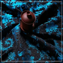 100x75 см Синий Металлик Жаккардовая парча ткань, африканская ткань 3D жаккардовая пряжа, окрашенная ткань для одежды, постельных принадлежностей, сумок, штор