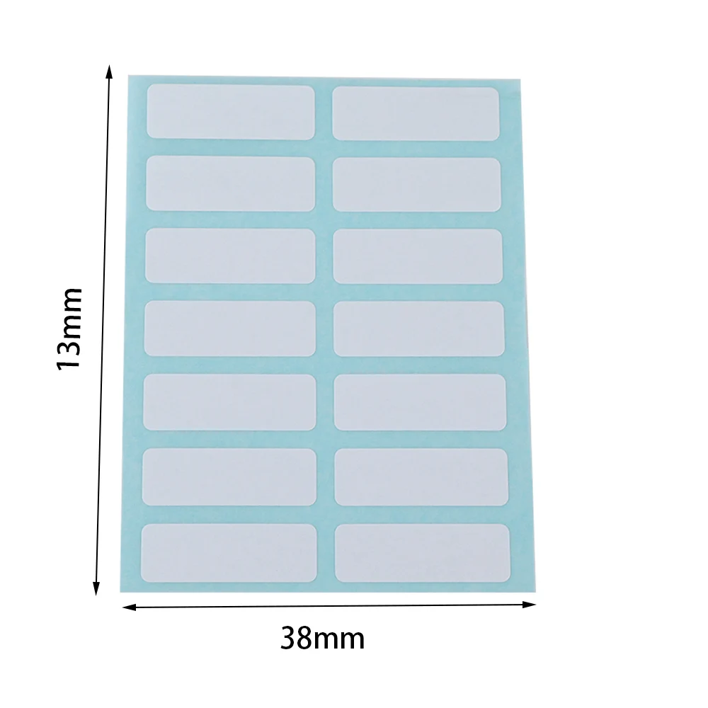13x38 мм белая цена стикер Самоклеющиеся этикетки пустые имя номер метки 12 листов