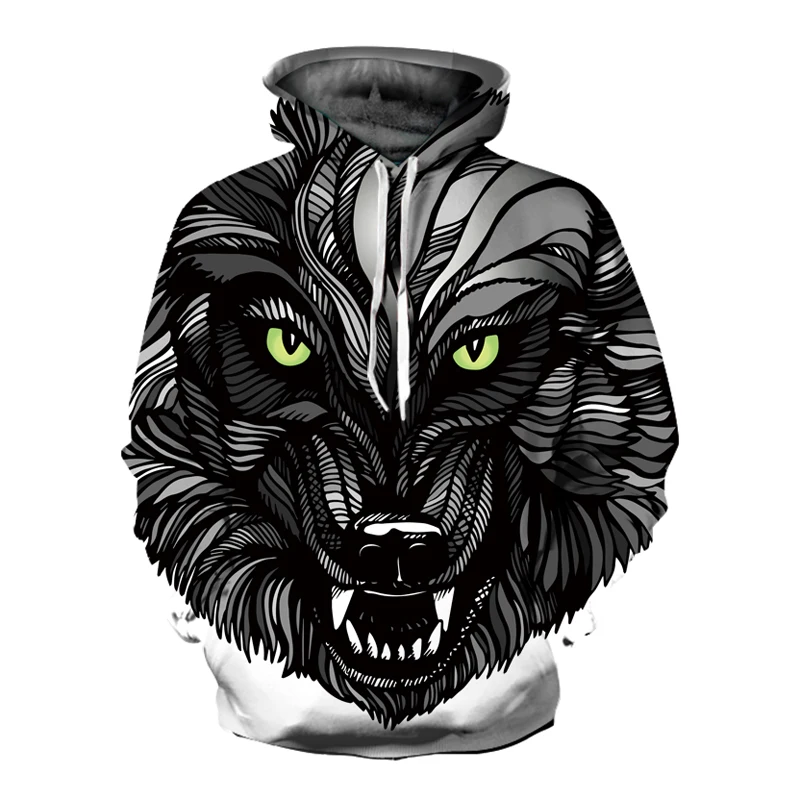 

Black White Teen Wolf 3D Hoodies Sweatshirt Men Women Hip Hop Hoodie Casual Tracksuits Fashion Brand Hoodie Coats Male Pullovers