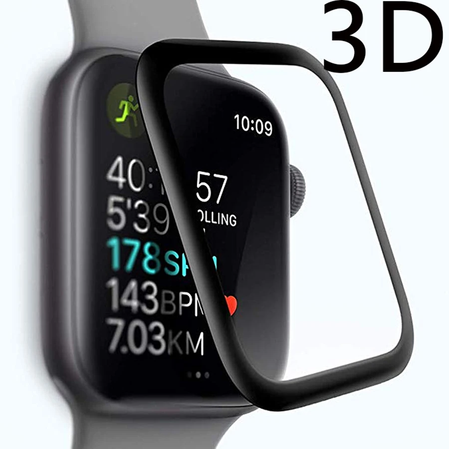 3D полное покрытие изогнутое 9H Закаленное стекло протектор экрана на iwatch 1/2/3