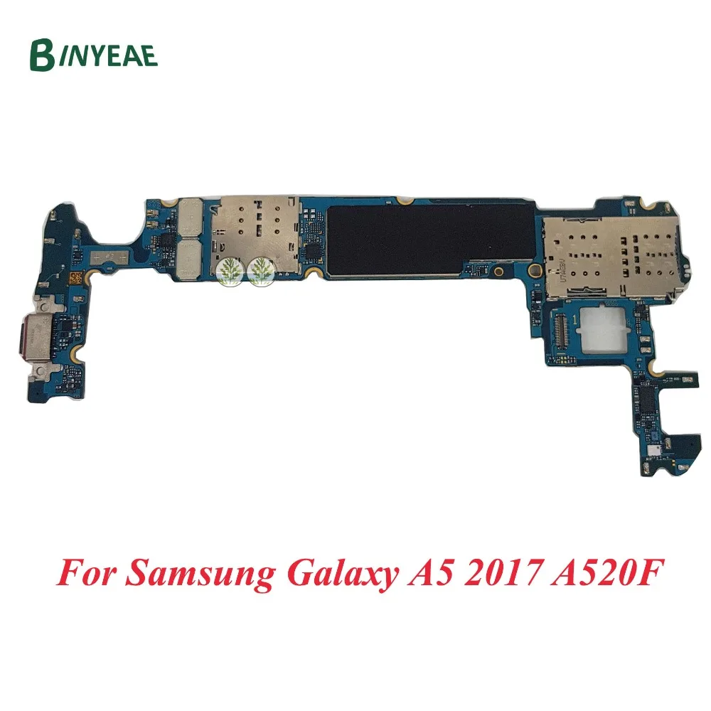 BINYEAE Original font b Motherboard b font Unlocked Replace For Samsung Galaxy A5 2017 A520F Mainboard