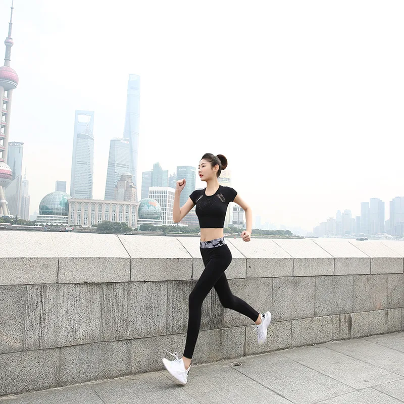 Sport gym shirt women Yoga t shirt woman (11)