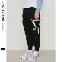 Брюки-Леггинсы с боковой лентой, брюки-карго в стиле хип-хоп, штаны-карго для скейтборда, уличная одежда, брюки с эластичной резинкой на талии, 9323S